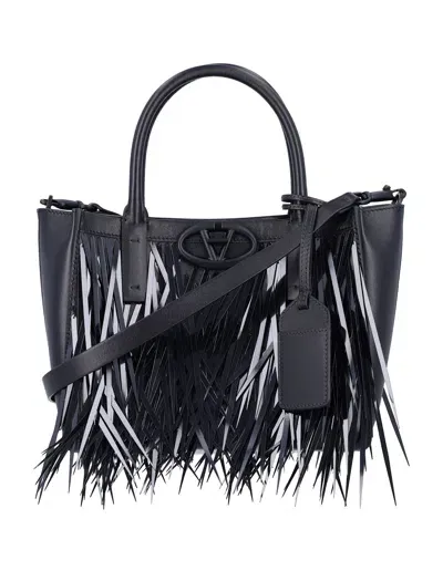 Valentino Garavani Vlogo Tote Bag In Black