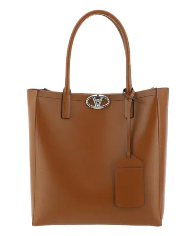 Valentino Garavani Vlogo Tote Bag In Brown