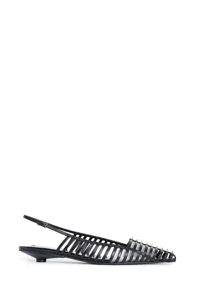 Valentino Garavani Rockstud Wispy Caged Ballerina Shoes In Black