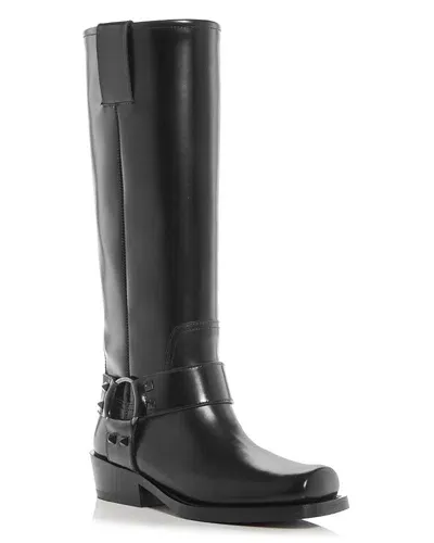 Valentino Garavani Women's Rockstud Biker Boots In Black