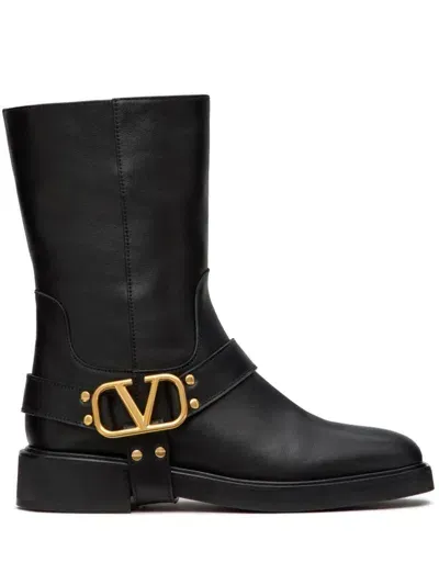 Valentino Garavani Women's Vlogo Signature Biker 30mm Boot In Black