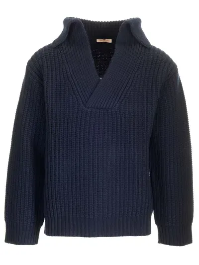 Valentino Wool Sweater In Blue