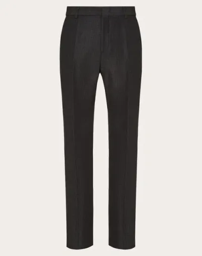 Valentino Wool Trousers In Grey