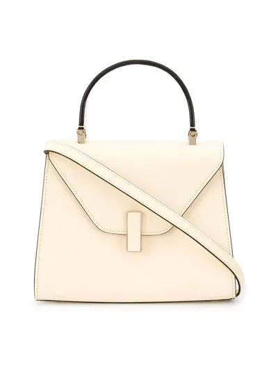 Valextra Mini Iside Grained Leather Bag In Pergamena