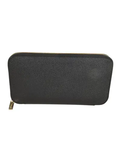 Valextra Classic Zip-around Clutch In Black