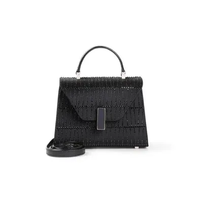 Valextra Iside Micro Embellished Tote Bag In Black