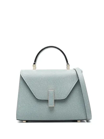 Valextra Iside Micro Leather Handbag In Blue