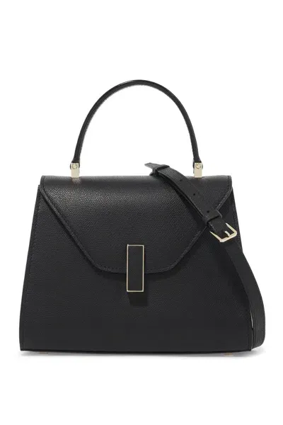 Valextra Iside Mini Leather Handbag In Black