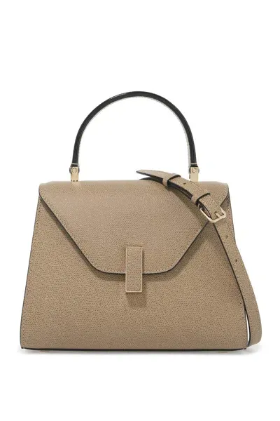 Valextra Iside Mini Leather Handbag In Grey