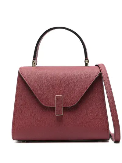 Valextra Iside Mini Leather Handbag In Red