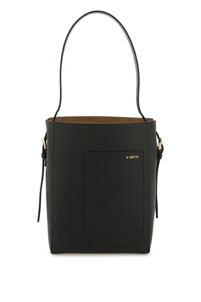 Valextra Soft Mini Bucket Bag In Black