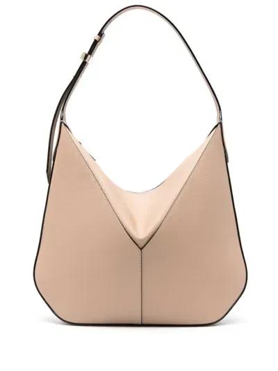 Valextra Vivi Shoulder Bag In Beige