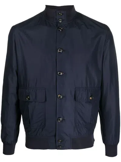 Valstar Ino Cotton And Nylon Jacket In Navy,sage