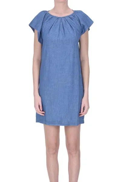 Vanessa Bruno Denim Effect Cotton Dress In Light Denim