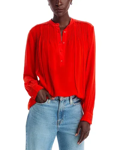 Vanessa Bruno Natsumi Silk Top In Coquelicot