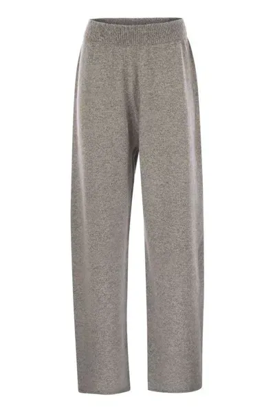 Vanisé Cashmere Knit Trousers In Grey