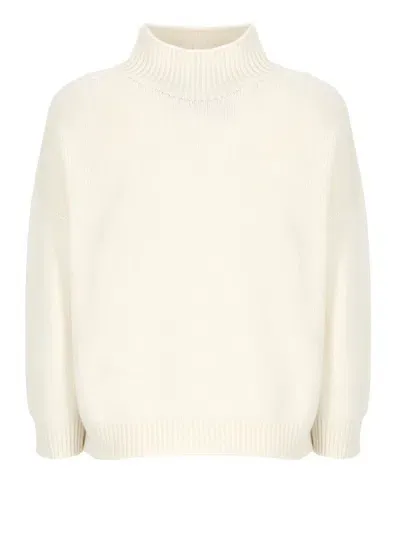 Vanisé Vanise Ivory Vanisè Wool And Cashmere Sweater In Neutrals