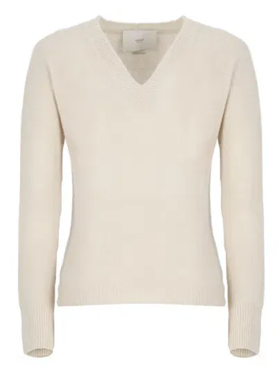 Vanisé Vanise Ivory Cashmere Sweater In Neutrals