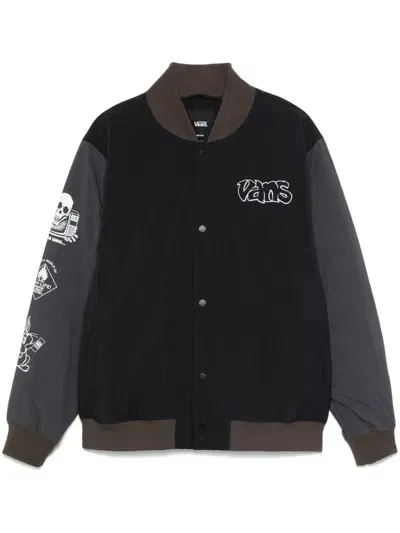 Vans Crazy Edge Bomber Jacket In Black