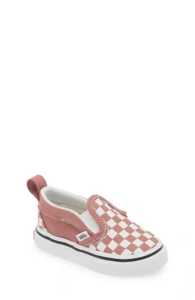 Vans Kids' Checkerboard Slip-on Sneaker In Checkerboard Withered Rose