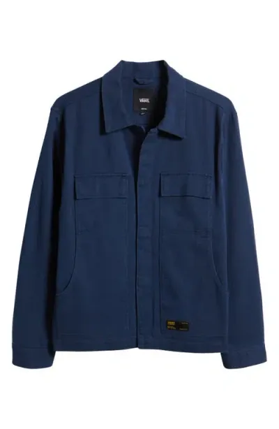 Vans Mcavoy Station Twill Chore Jacket In Dress Blues