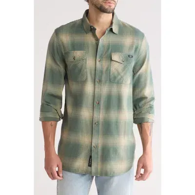 Vans Monterey Iii Plaid Button-up Shirt In Dark Forest/elm