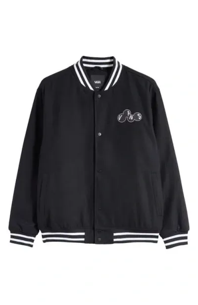 Vans Scuttle Baseball Jacket In Black