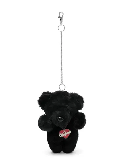 Vaquera Teddy Bear Keychain In Black