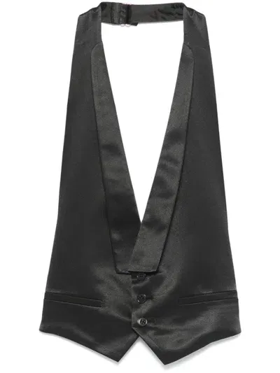 Vaquera Tuxedo Vest In Black