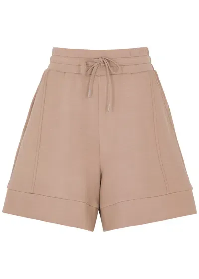 Varley Alder Stretch-jersey Shorts In Light Taupe