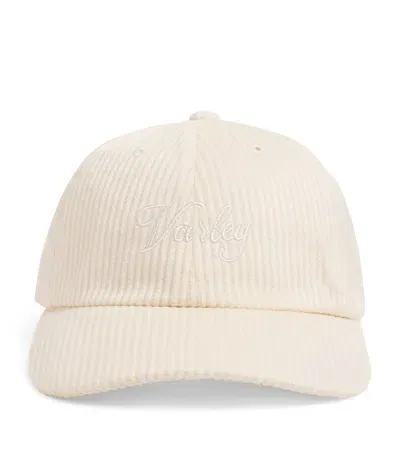 Varley Corduroy Vickers Baseball Cap In White