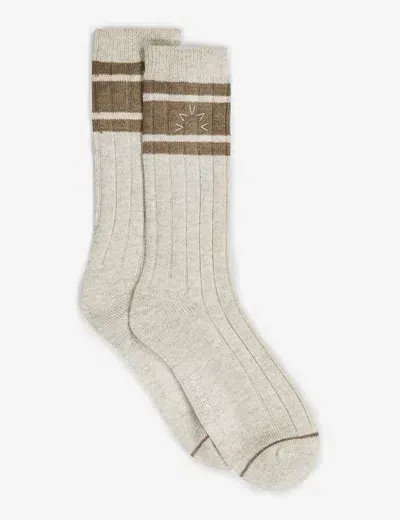 Varley Malissa Plush Wide Rib Sock In Ivory Marl