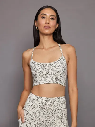 Varley Move Irena Sports Bra In Crema Fractured Flower