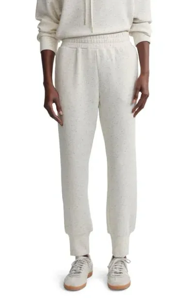 Varley The Slim Cuff Joggers In Ivory Marl Fleck