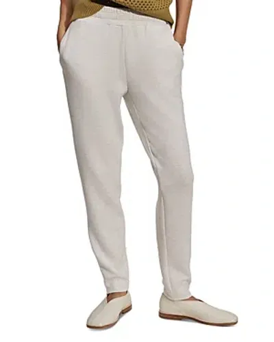 Varley The Slim Zip Hem Pants In Ivory Marl