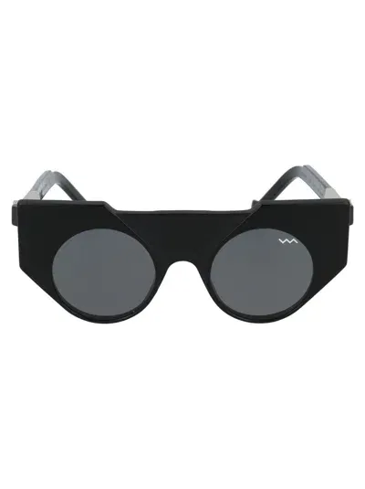 Vava Eyewear Sunglasses In Black Silver Hinges Black Lenses Euro