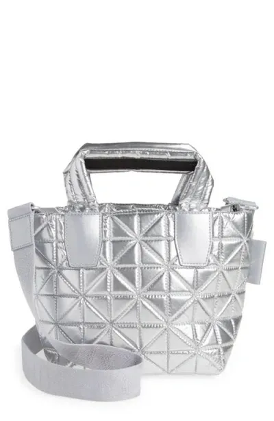 Veecollective Mini Vee Tote Bag In Silver