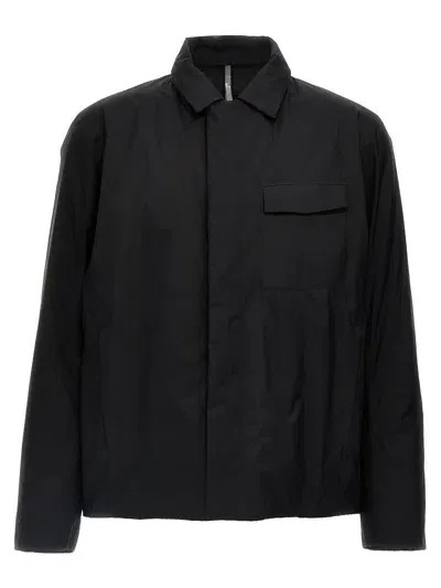 Veilance Mionn Zip-up Shirt Jacket In Black