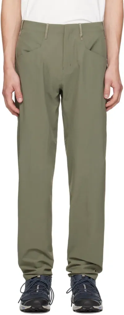 Veilance Khaki Voronoi Trousers In Forage