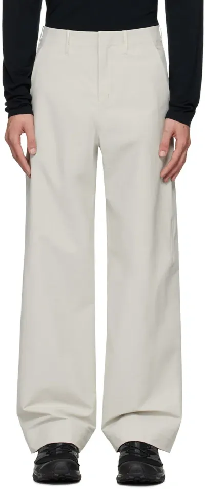 Veilance Off-white Corbel Trousers In Dark Cocoon