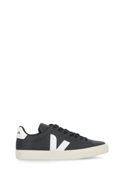 Veja Campo Chromefree Leather Black White Trainers