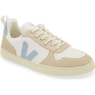 Veja Small V-10 Laces Chromefree Leather Extra-white_steel_almond Snea