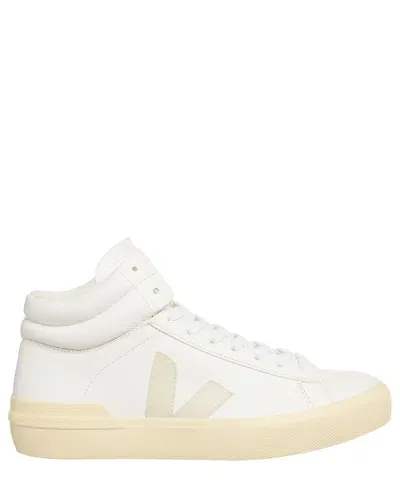 Veja Minotaur Leather High-top Sneakers In White