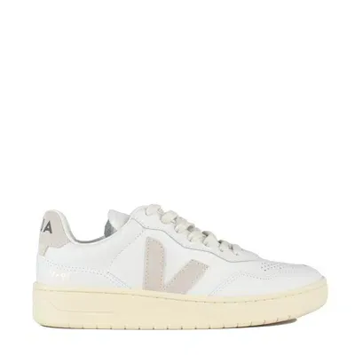 Veja V-90 Sneakers In White/natural