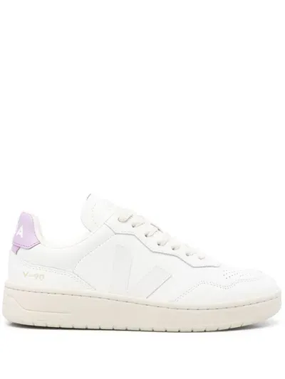 Veja Leather Pierre Sneakers With Logo In White