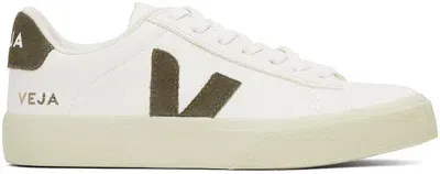 Veja White Campo Chromefree Leather Sneakers In White_kaki