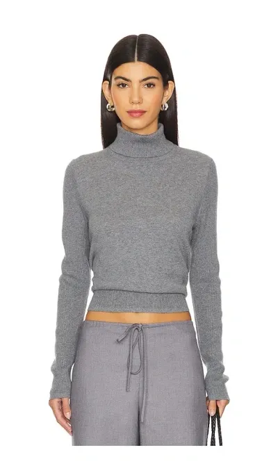 Velvet By Graham & Spencer Korie Turtleneck In Medium Heather Grey