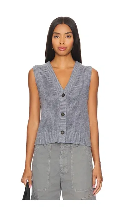 Velvet By Graham & Spencer Luo Sweater Vest In Grey