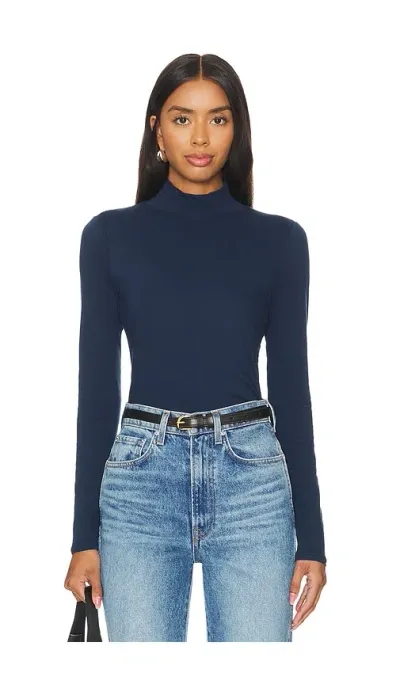 Velvet By Graham & Spencer Nadene Turtleneck In Navy