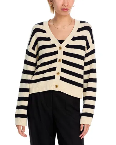 Velvet By Graham & Spencer Elodie Cardigan In Cream/black